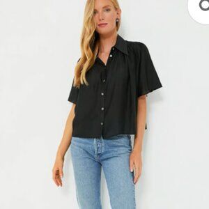 Tuckernuck Pomander Place Black Clemens Blouse, M
